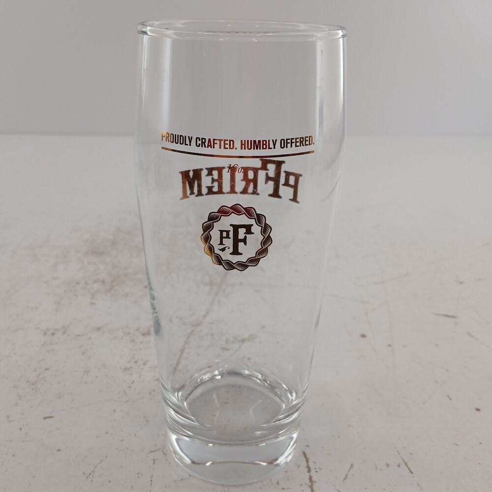 12 0z pFriem Family Brewers Craft Beer Glass Pint Barware Oregon Brewery